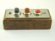 Vintage Retro Wood Chrome Bell Pusher Three Buttons Butler Maids Bell Ca.  1940s Other Antique Architectural photo 1