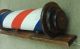 Vintage Wooden Light Up Barbers Pole - Great Other Antique Woodenware photo 1