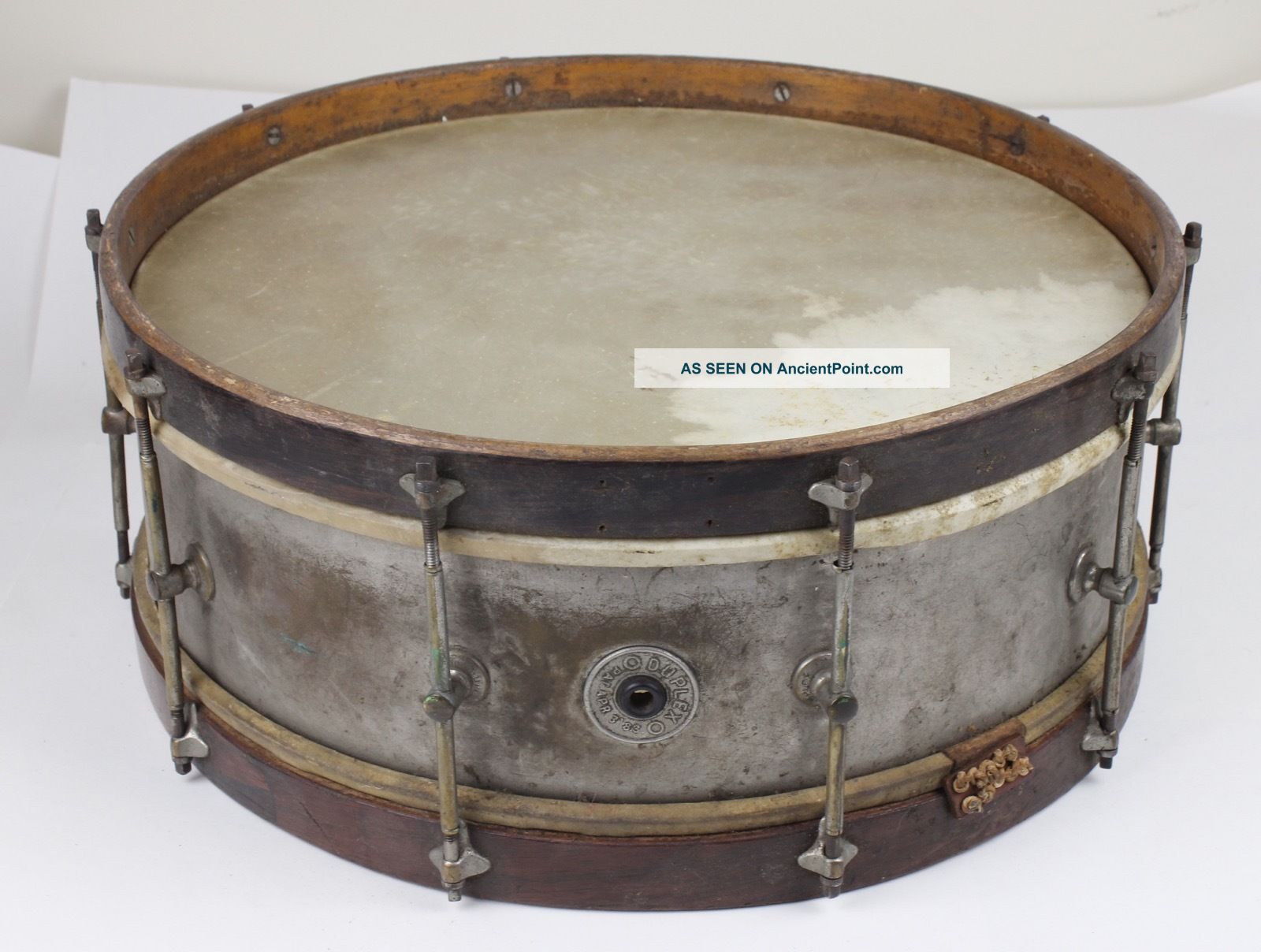 Antique 16” Duplex Snare Drum Belonged To Bert Cole - Minstrel/vaudeville/circus Percussion photo