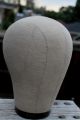 Vtg.  2 Mannequin Head Hat Wig Maker Canvas Millinery Mold Base Forms Industrial Molds photo 3