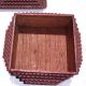Antique Tramp Art Box Saw Tooth Primitive Primitives photo 2