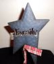 Primitive Black Tin,  Family Star Candle Holder Primitives photo 1