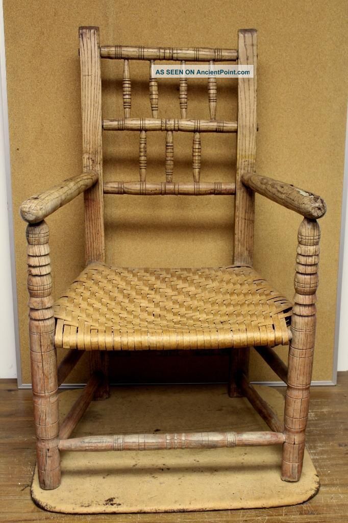 Museum Quality 17th C Pilgrim Era American Carver Armchair Double Row Spindles Primitives photo