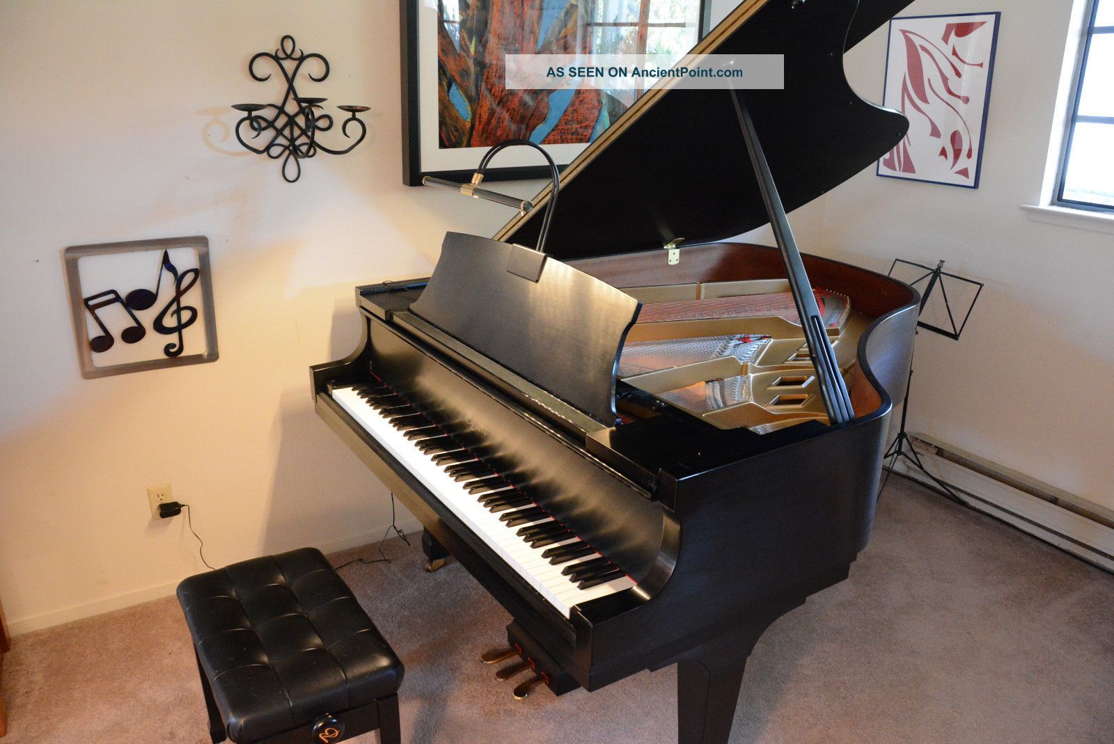 Grand Piano Boston (by Steinway) Gp 178 Satin Ebony 2007 String photo