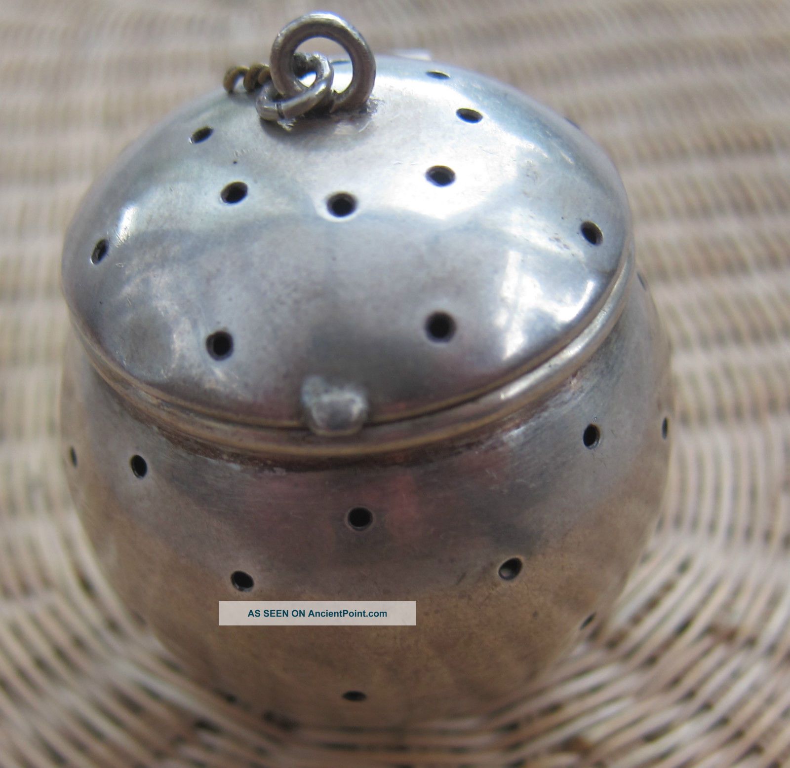 Antique Tea Ball Infuser Marked Sterling Vintage - 29 Grams Teapots & Sets photo
