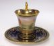 Royal Vienna Hand Painted Gold Cobalt Jupiter Callisto Porcelain Cup And Saucer Cups & Saucers photo 5