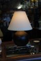 Vintage Dark Brown Globe Electric Table Lamp Ball Orb Designer Modern With Shade Lamps photo 1
