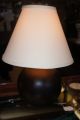 Vintage Dark Brown Globe Electric Table Lamp Ball Orb Designer Modern With Shade Lamps photo 3