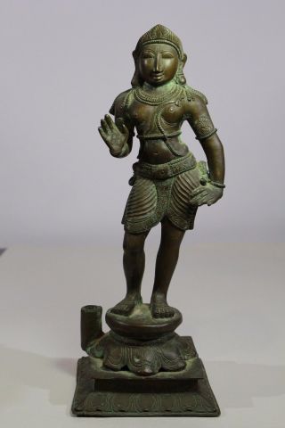 Antique Asian/india Bronze Statue photo