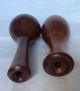 Two Vintage 1986 Wood Vases For Decorating Or Collecting Purposes,  Handcrafted Other Antique Woodenware photo 2