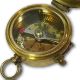 Brass Polish Royal Navy Antique Old Pocket Size Mirror Compass Og15auf Sc 049 Compasses photo 1