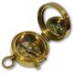 Brass Polish Royal Navy Antique Old Pocket Size Mirror Compass Og15auf Sc 049 Compasses photo 2