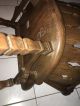 Vintage Romweber Viking Oak Arts & Craft Leather Back Captain Side Chair Post-1950 photo 8