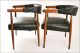 2 Vintage Danish Modern Chair Pair Arm Barrel Mid Century 60s Retro Office Eames Post-1950 photo 8