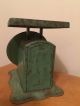 Vtg 1913 Green 25 Lb.  Kitchen Farmhouse Primitive Scale Red Numbers & Hands Nr Scales photo 3