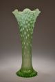 C.  1905 Tree Trunk Bu Northwood Green Opal 11 3/8” H Swung Vase Vases photo 4