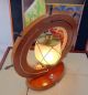 Vintage Wheel Table Lamp Nautical Decor Vintage Ships Wood Wooden Ship Light Vtg Art Deco photo 3