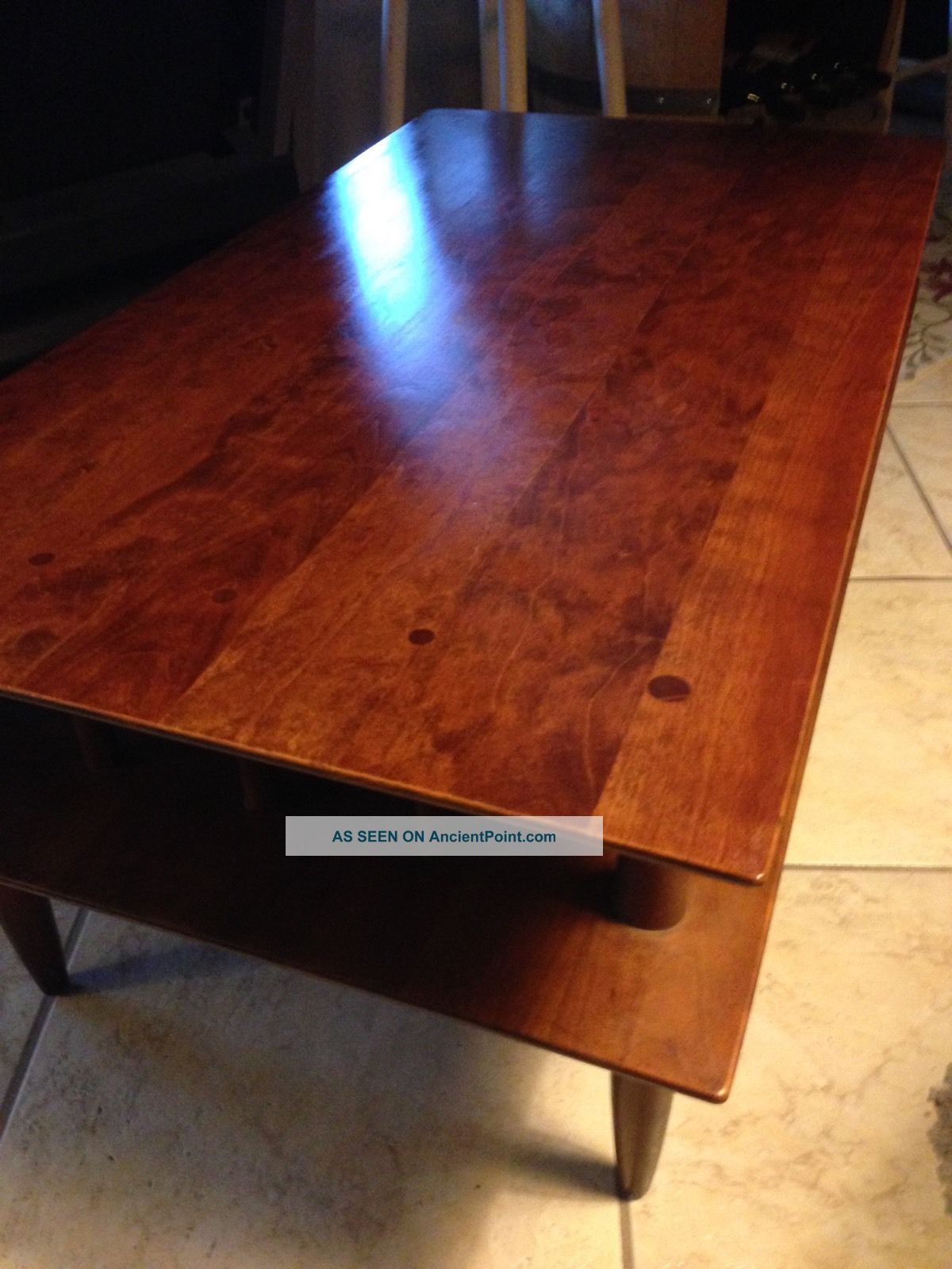 Willett Mid Century Cherry Wood Coffee Side Table