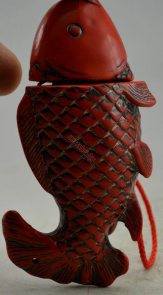 Collectible Decorated Old Handwork Resin Coral Like Fish Pendant Incense Burner photo