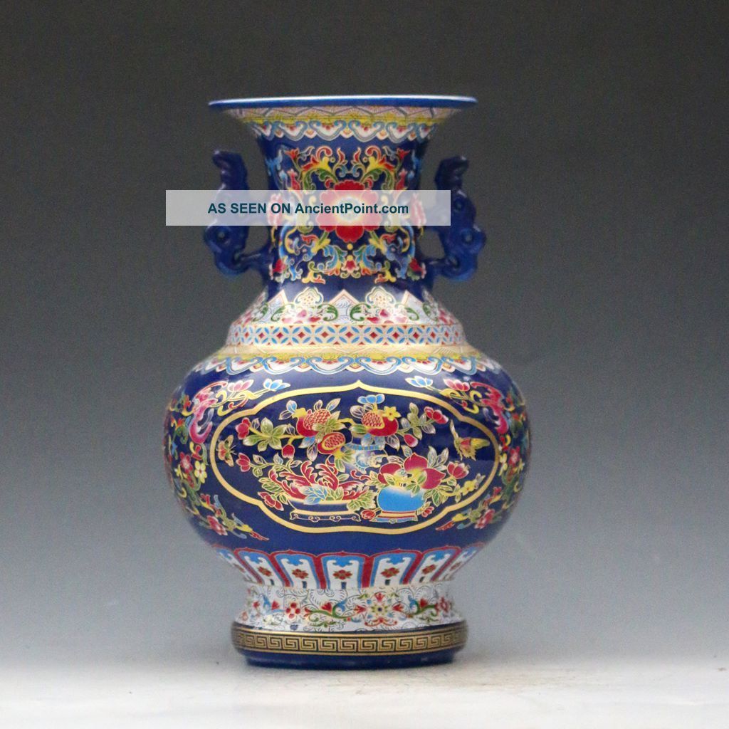 Chinese Jingdezhen Famille Rose Porcelain Hand - Painted Flower Vase Csyb323s Vases photo