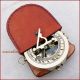 Maritime Compass London Nautical Brass Sundial Compasses Brass W Leather Box Compasses photo 2