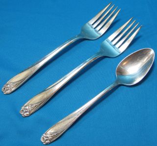 Daffodil 1847 Rogers Is Intl Silver Silverplate Two Salad Forks And One Teaspoon photo