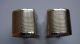 Vintage Sterling Silver Napkin Rings - Pair - Shefield 1956 - Engine Turned Napkin Rings & Clips photo 1