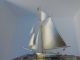 Large Japanese Signed Sterling Silver 985 Model Sailboat Ship Takehiko Japan Other Antique Sterling Silver photo 7