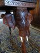 Antique Anglo Indian | Oriental Rosewood Profusely Carved Elephant Table Edwardian (1901-1910) photo 7