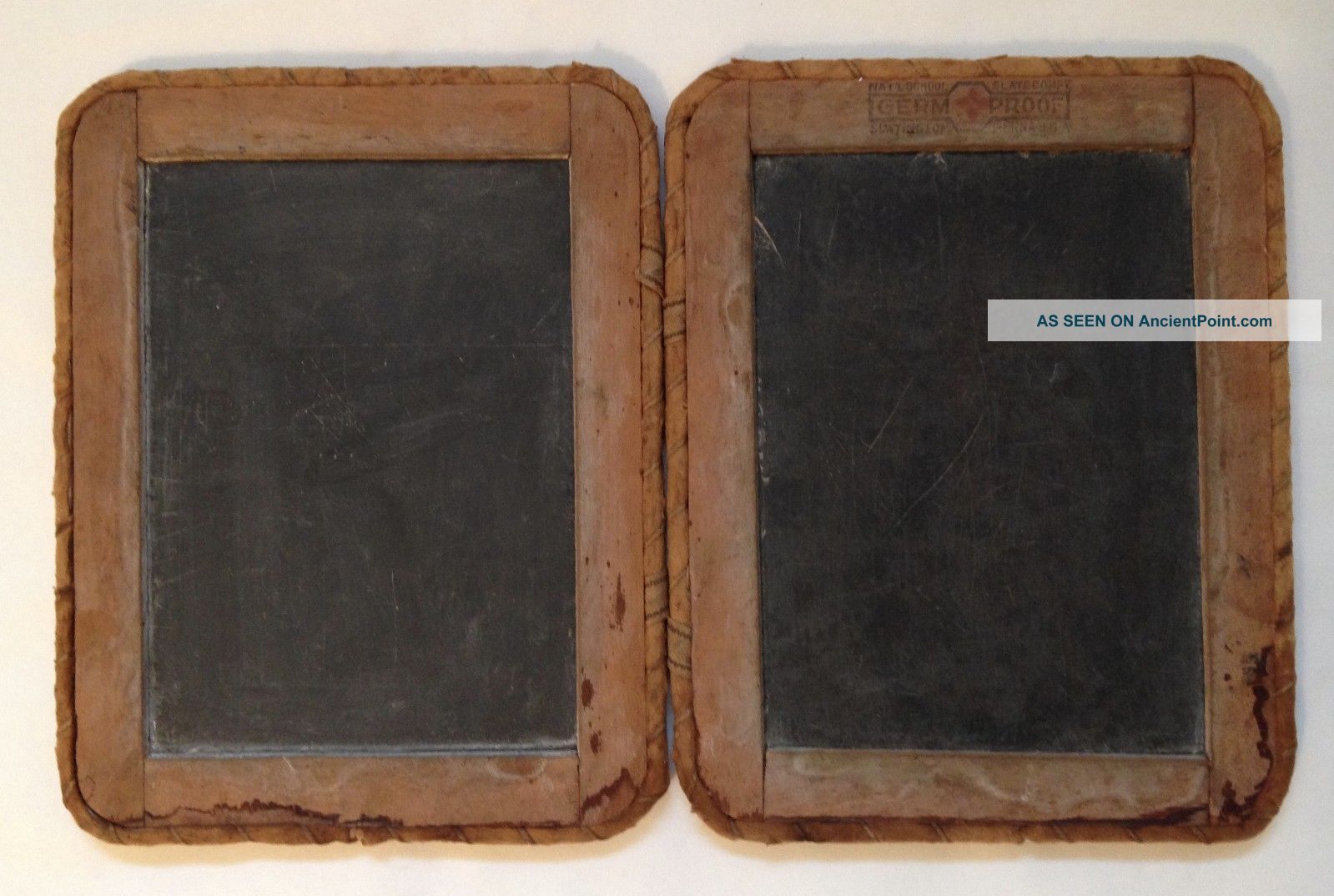 Antique Primitive 1800 ' S Childs Germ Proof School Double Sided Slate Chalkboard Primitives photo