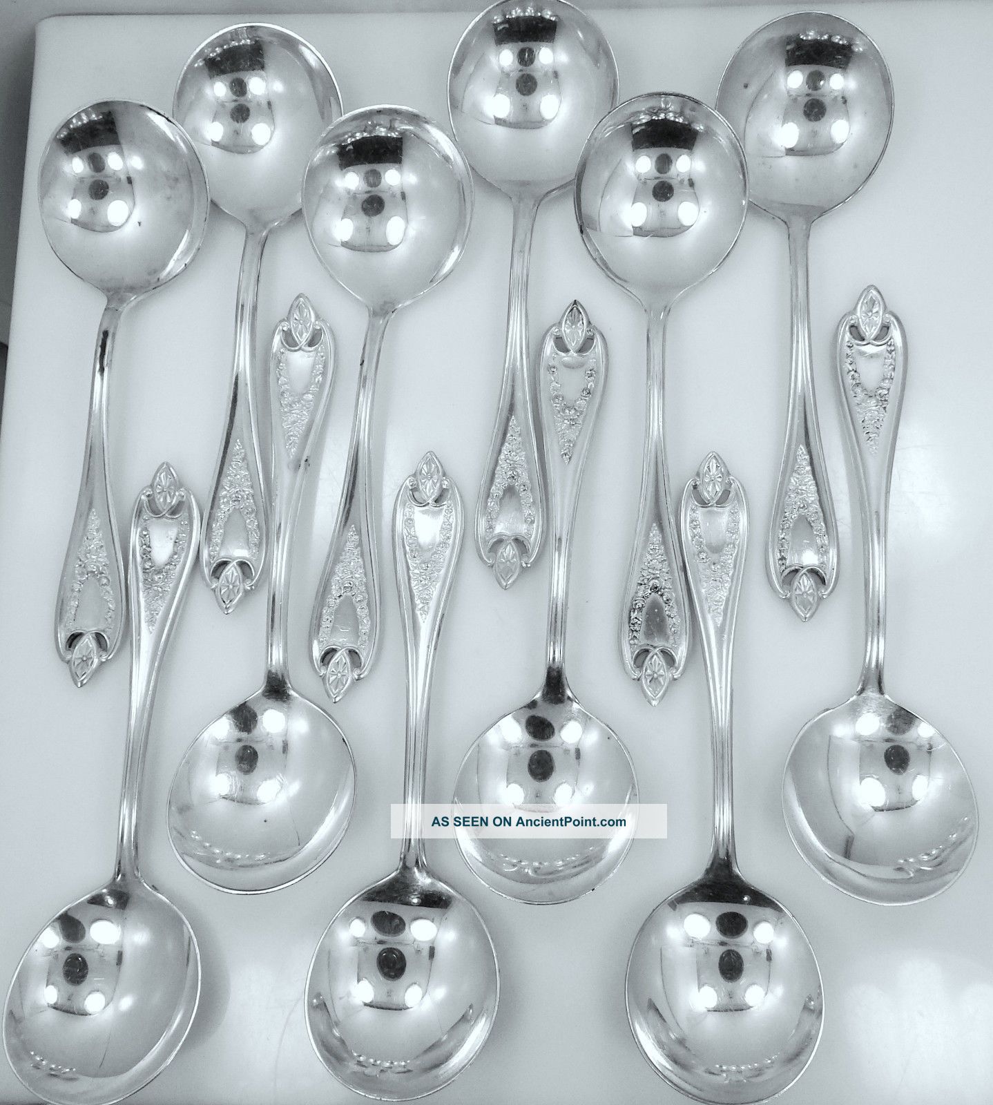 12 Rogers Bros.  Bullion Spoons In The 1911 Old Colony Pattern Flatware & Silverware photo