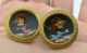 Victorian Hand Painted Pipe Man Buttons Buttons photo 4