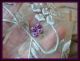 Tiny Antique Hdmd Delicate Lavender Purple Silk Passementerie Button Trim 4@1/4 