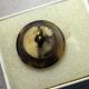 Antique Tortoise Shell Pique Silver Gold Butterfly Inlay Button 18mm / 3/4 