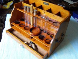 Antique S.  Maw & Sons Surgery Medical Cabinet Case Apothecary Doctor Surgeon photo