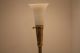 Stiffel Torchiere Floor Lamp Brass / Gold Tone W/ Milk Glass Shade Mid-Century Modernism photo 1