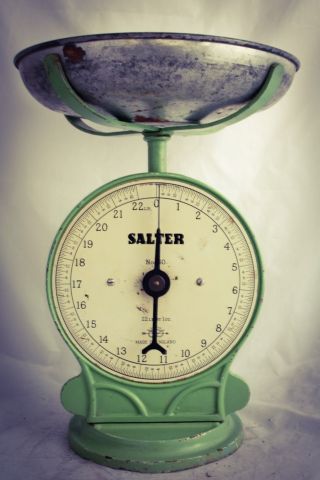 Antique Salter Kitchen Scale No 50 Cast - Iron Weighing Balance Scale photo