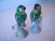Vintage Lovebird Parrot Bird Pair Royal Porcelain Figurines Kpm Bavaria Germany Figurines photo 1