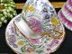 Hammersley Tea Cup And Saucer Floral Painted Chintz Pattern Quatrefoil Shape Cups & Saucers photo 6