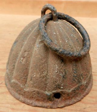 Small Antique Cast Iron Post Topper With Horse Tether Ring photo