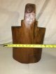 Antique Primitive Wood Water Bucket Pail Well Solid Wood All Around Primitives photo 7