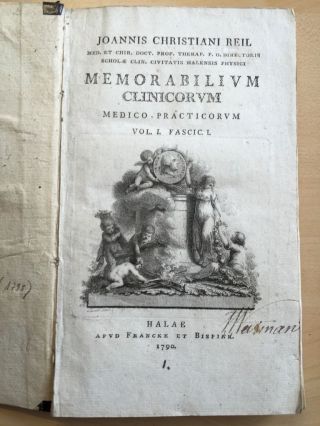 Reil Memorabilium Clinicorum Medico - Practicorum 1790 - 92 3 Vols Psychiatry 1st Nr photo
