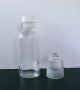 Antique Thick - Glass Pharmacy Apothecary Jar Bottle Wth Cup - Shaped Cap Bottles & Jars photo 1
