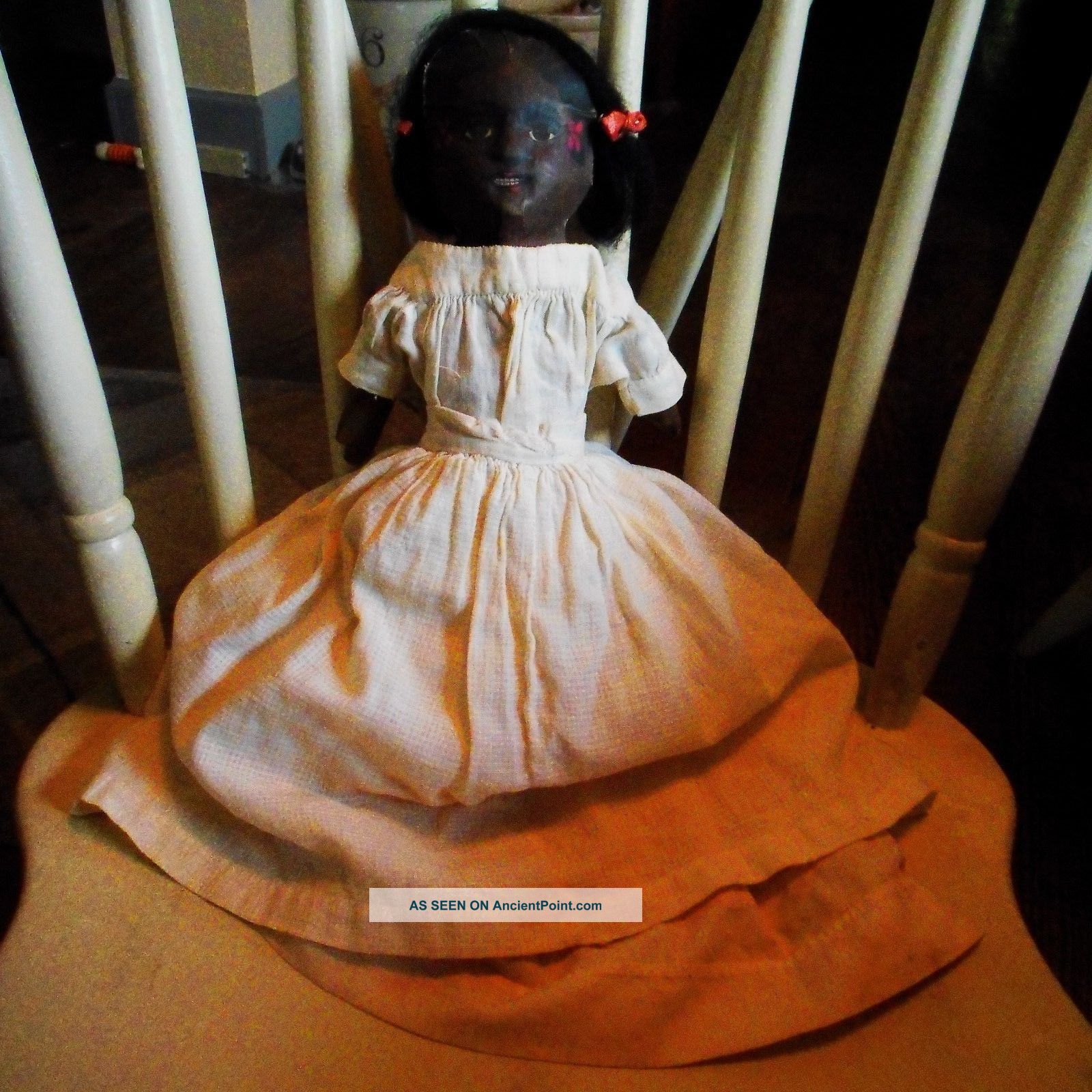 Bruckner Topsy Turvy Black White Cloth Doll 11 