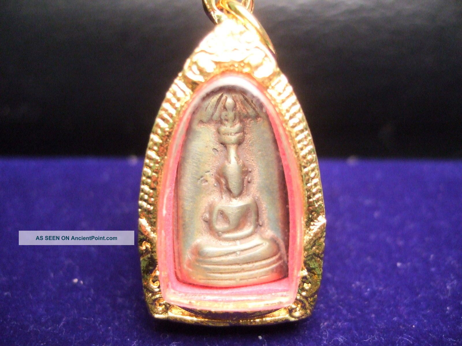 Rare Leklai Phra Pidta Wat Anong Thai Buddha Amulet Amulets photo