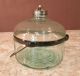 Vintage Kerosene Coal Oil Cook Stove Heater Blue Tint Glass Tank Jar Jug Stoves photo 4