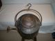 Antique J.  J.  Siddons Cast Iron Kettle With Fireplace Hook And Brass Spout Hearth Ware photo 3