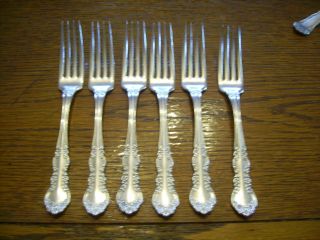 6 Rogers 1908 Hardwick Pattern Dinner Forks Is Silverplate Flatware photo