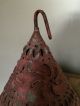 Early Antique 19th C Pierced Tin Lantern With Old Paint Primitives photo 1