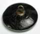 Antique Black Glass Button 3 Leaf Design W/ Carnival Luster - 7/8 Inch Buttons photo 1